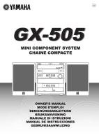 Yamaha GX-505-RDS - Owners Manual 
